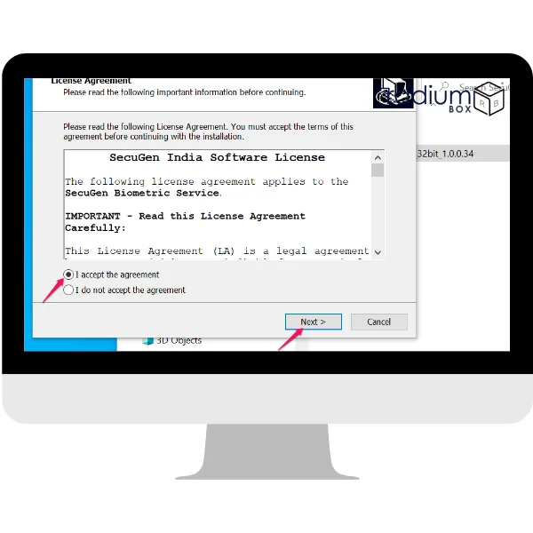 Step 3: Next step is to install Secugen HPro20AP Rd Services.Click on run and wait to install it completely.