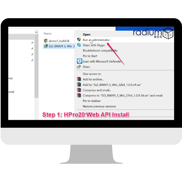 Step 2: After Extracting the Zip File Run the EXE Application SGI_BWAPI_S_Win_32bit_1.0.0.**.exe as administrator and install the setup by allowing the access.