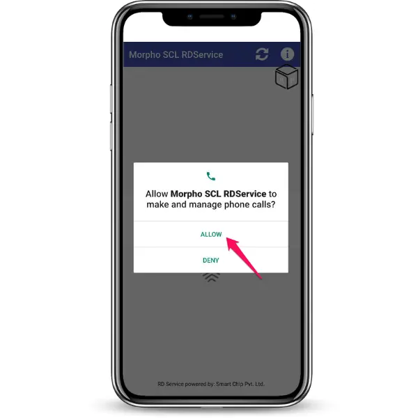 Step 3: Allow Morpho SCL RdService access to photo & media while using the app as shown in image.