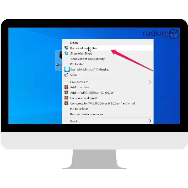 Step 1: Download the Mantra RD Service Package for Windows,then extract the folder and click on the “Mantra MFS100 Driver” to run under administrative privilege.